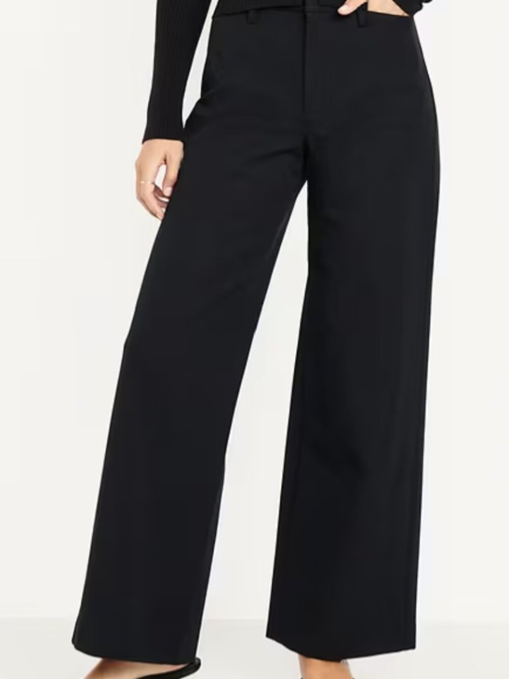 Old Navy High-Waisted Pixie Super Wide-Leg Pants | Black | Size 14 petite